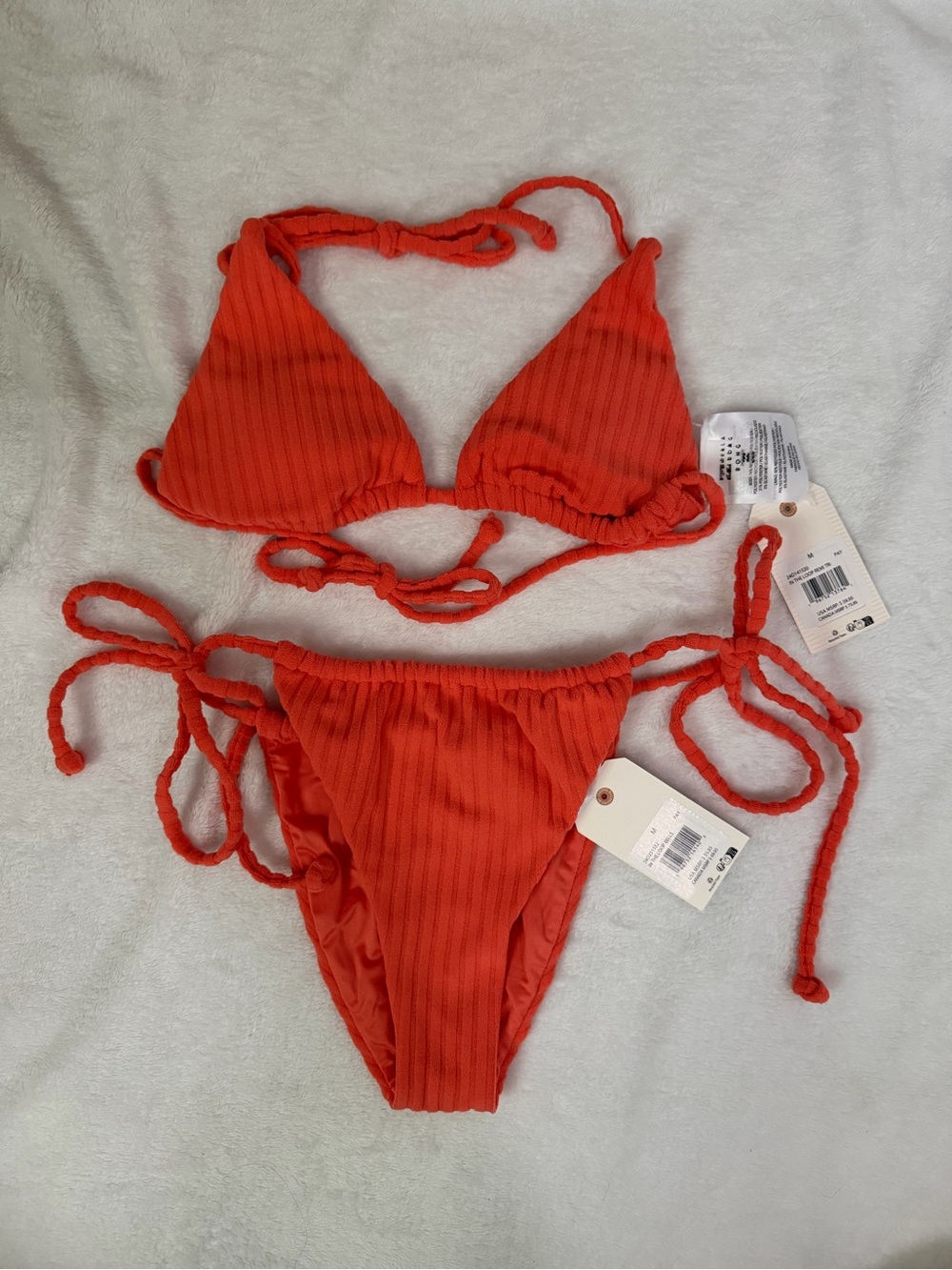 NWT Billabong Ribbed Terry Cloth Bikini set